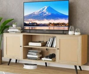 Bohemian-Inspired TV Stand with Eclectic Design
