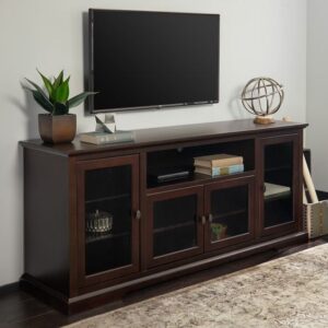 Contemporary Wall-Mounted TV Shelf with Adjustable Shelves