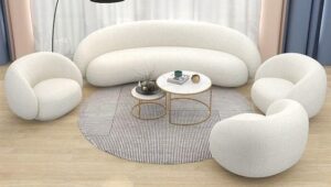Ergonomic Curved Sofaset for Optimal Comfort