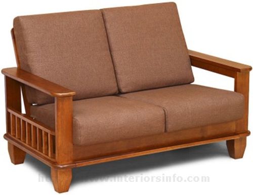 Artisanal Allure Wooden Sofa Set