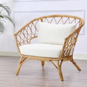 Boho Rattan Slipper Chair