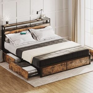 Industrial-Inspired Bed Frame