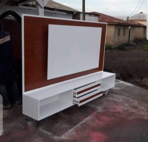 Traditional Wooden TV Cabinet with Carved Details