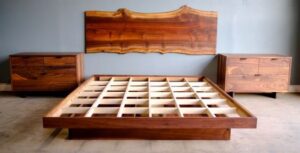 Live-Edge Wood Bed