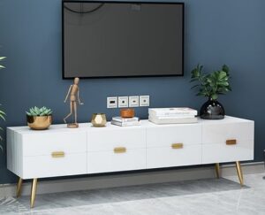 Mid-Century Modern TV Stand with Tapered Legs