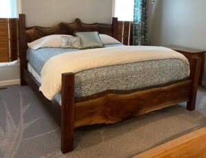 Live-Edge Wood Bed
