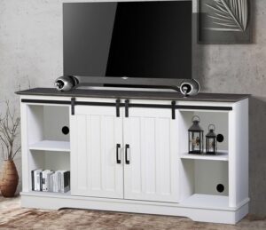 Coastal-Inspired TV Stand with Nautical Accents