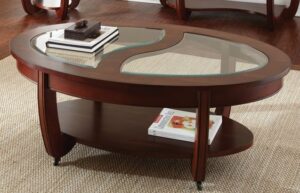 Oval-shaped Glass Center Table
