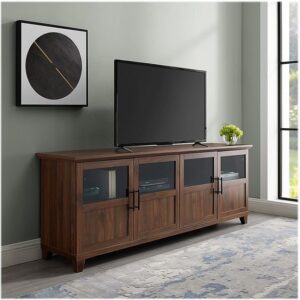 The Glass-Paneled TV Console