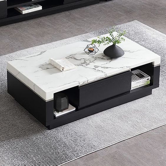 Marble-Topped Center Table