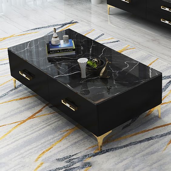 Marble-Topped Center Table
