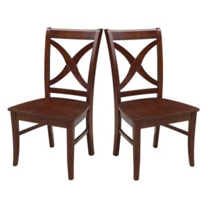 Elegant Cross-Back Wooden Dining Chair