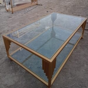 Gold-Finished Center Table