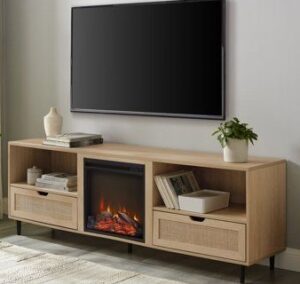 Bohemian-Inspired TV Stand with Eclectic Design