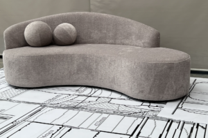 Curved Velvet Sofa Set