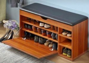 Shoe storage bench
