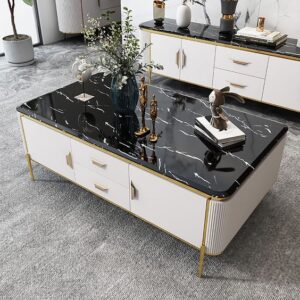 Marble-Topped Center Table