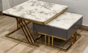 Marble-Topped Coffee Table