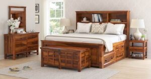 Contemporary Platform Bed Set: