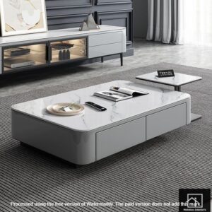 Marble-Topped Center Table