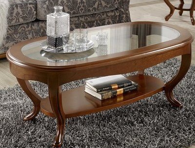 Oval-shaped Glass Center Table