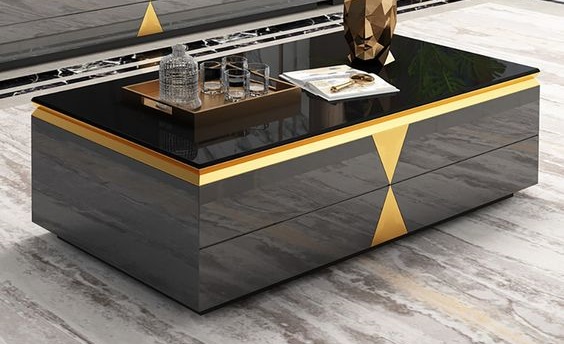 Contemporary Glass Top Center Table