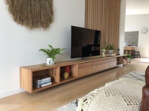 Scandinavian-Inspired Wall-Mounted TV Console