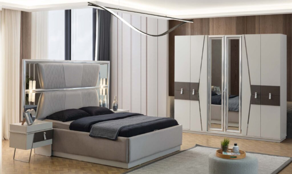 Contemporary Platform Bed Set