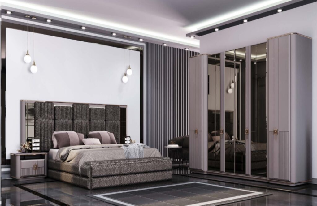 Contemporary Platform Bed Set