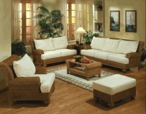 Bohemian Bliss Rattan Sofa Set: