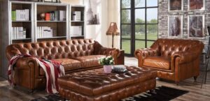 Vintage-Inspired Chesterfield Sofa