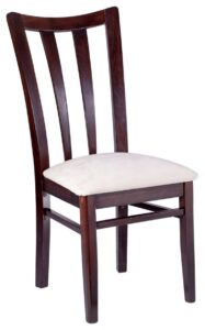 Sleek Slat-Back Wooden Dining Chair