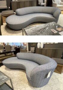 Curved Sofaset with Contrast Piping