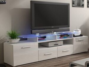 Contemporary TV Stand with LED Lighting