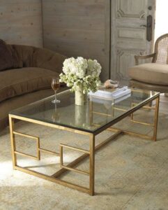 Gold-Finished Coffee Table