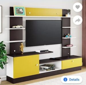 Traditional Wooden TV Cabinet with Carved Details