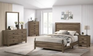 Contemporary Platform Bed Set: