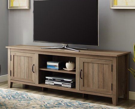 Coastal-Inspired TV Stand with Nautical Accents