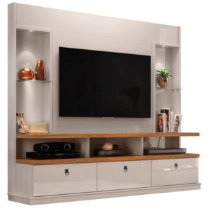 Contemporary Wall-Mounted TV Cabinet with Sliding Doors