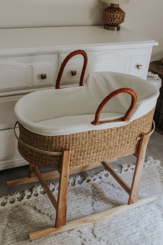 Handmade Wicker Baby Moses Basket