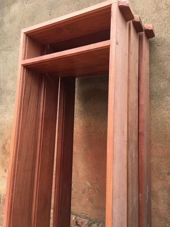 Classic Wooden Door Frame with Panel Inserts