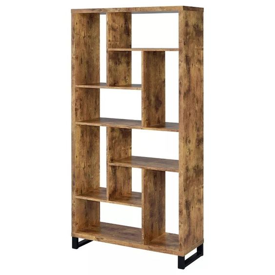Rustic Wooden Wall-Mounted Display Shelf