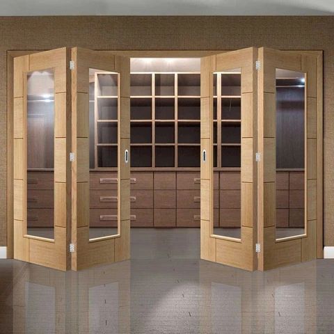 Modern Bi-Fold Wooden Door for IndoorOutdoor Living