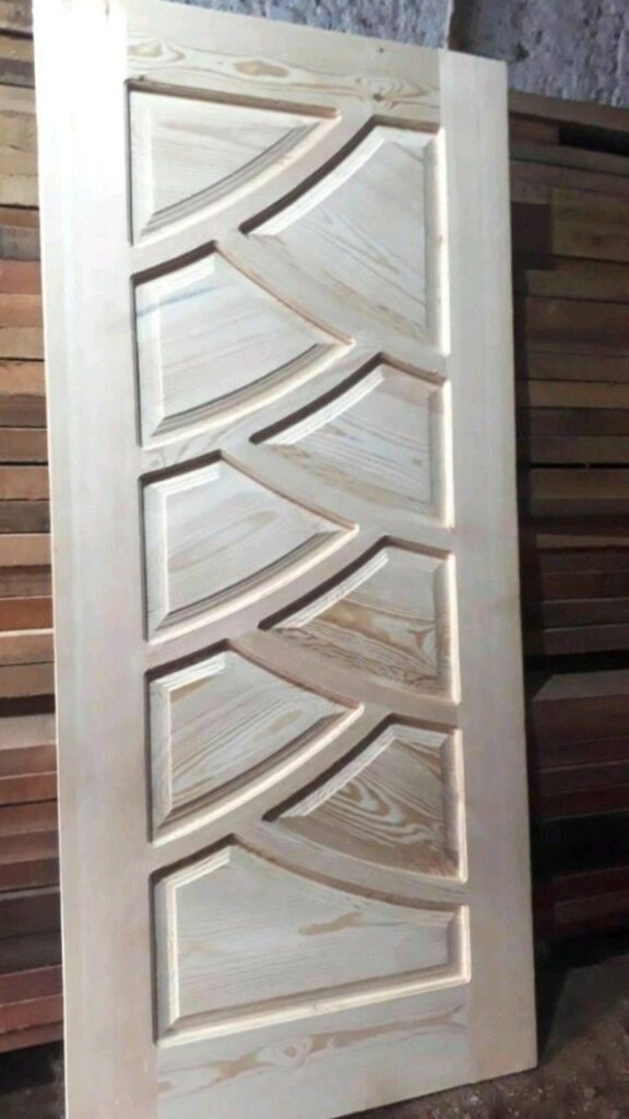 Custom Carved Wooden Door with Personalized Details