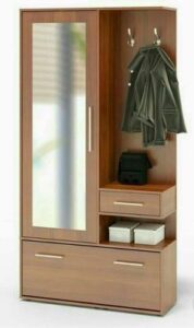 Freestanding Jewelry Armoire with Built-in Mirror