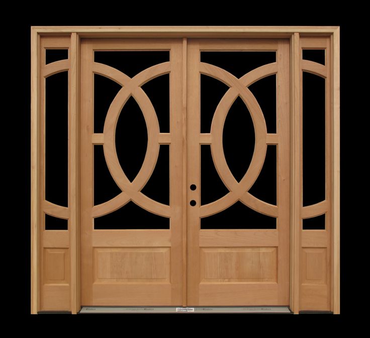 Art Deco-Inspired Wooden Door with Geometric Patterns