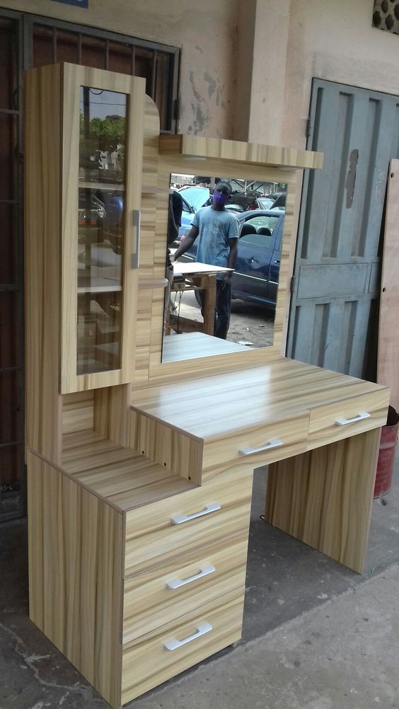 Freestanding Jewelry Armoire with Built-in Mirror