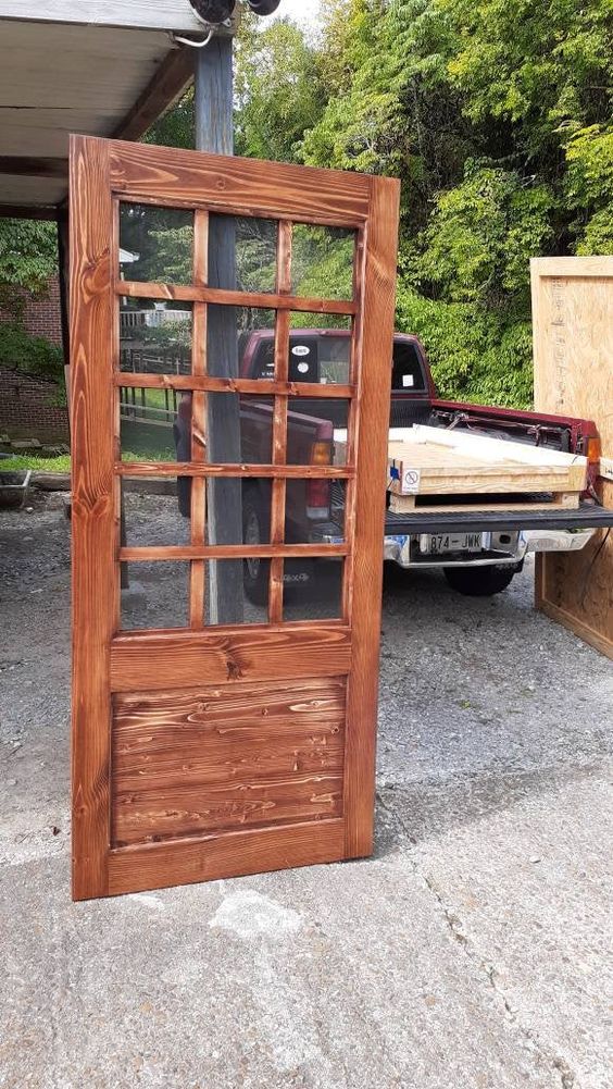 Farmhouse-Style Wooden Screen Door