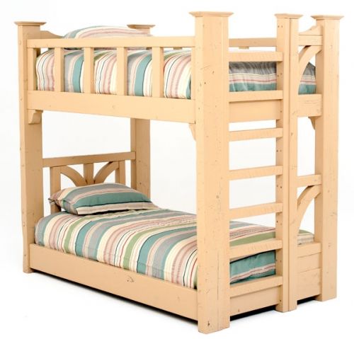 Victorian-inspired Wooden Bunk Bed with Carved Details