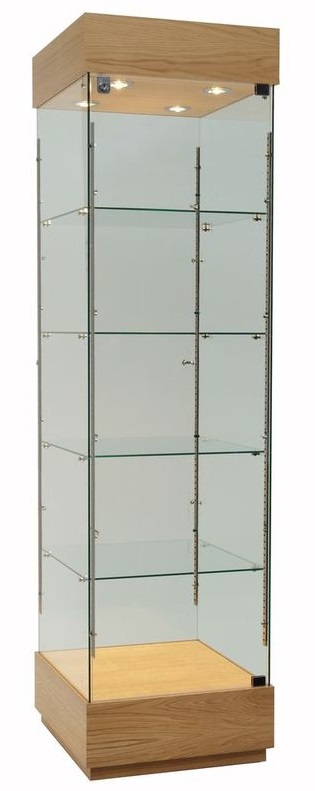 Glass Cube Tower Display Case